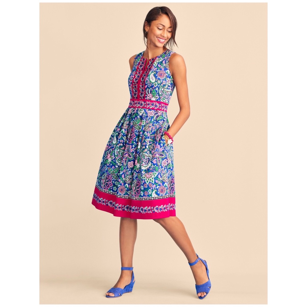 Talbots Paisley Fit & Flare Dress